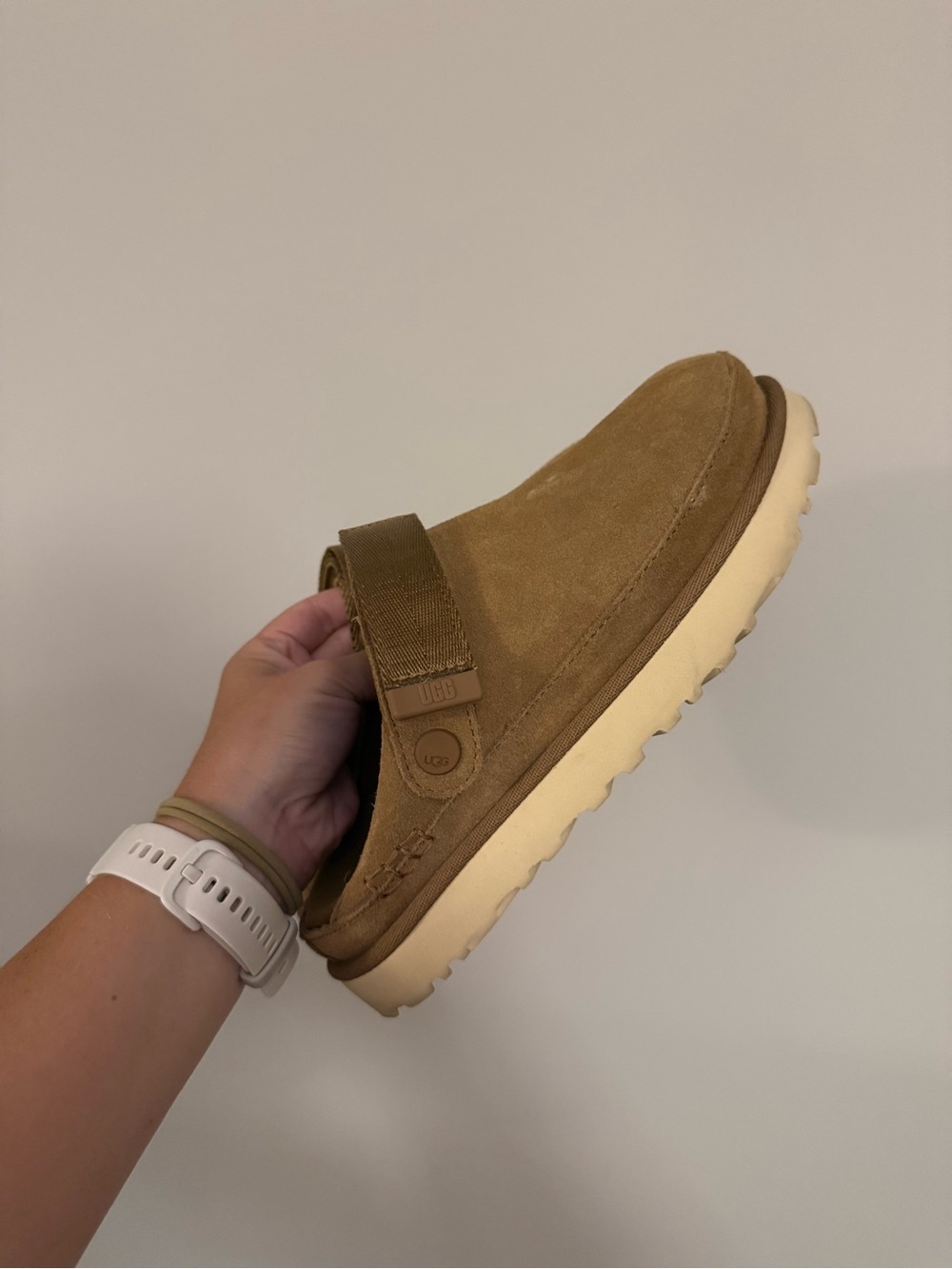 UGG Tan Suede Slip-On Clog Mules - Picture 2 of 3
